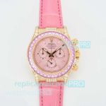 RXF Factory Super Clone Rolex Cosmo Daytona Pink Diamond Bezel Swiss 4130 Watch 